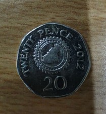 Very Rare 20p Coin 2012 Ellizabeth II Bailwick of Guernsey