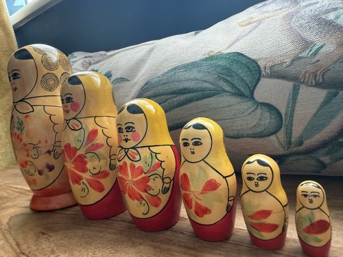 Vintage russian wooden nesting - russian,