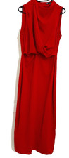 ZARA Red Sleeveless Midi Dress
