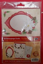 3D Decoupage Card Making Kit White Poinsettia
