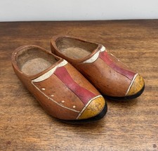 Vintage dutch wooden clogs - wooden,