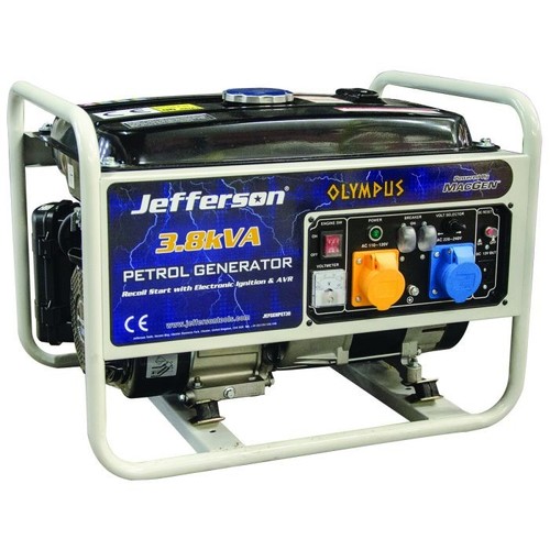 Jefferson 8kva 10hp petrol - 3.8kva,