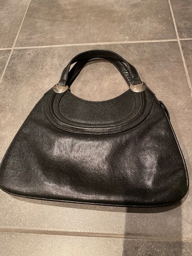 Navy vintage leather bag - , very