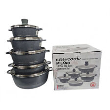 Grey Die Cast Granite Cookware Set Casserole Pan NonStick Stockpot/2 Lids Missin