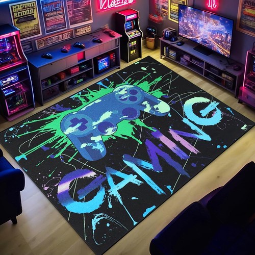 Gaming rug for boys bedroom - rug,