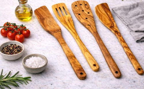 Handmade olive wood cooking - wood,