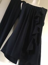 •NEXT•Ladies Sleeveless Flounce Elasticated Pyjamas Size 16R in Navy Blue 