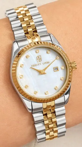 Gold watch luxury made - gold,