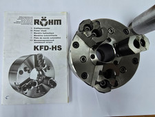 ROHM POWER CHUCK  KFD-HS 125/3 ID 418954 3 JAW LATHE CHUCK  PLUS JAWS