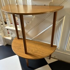 Mid Century Half Moon Console