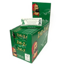 Zig Zag Green Cut Corner Rolling Papers 100 Booklets Bulk Buy Green Papers