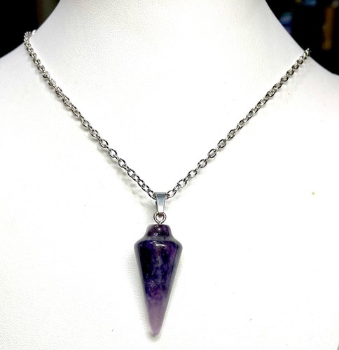 Pointed pendulum amethyst - pointed,