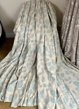 FABULOUS  LAURA ASHLEY CHESIL DUCK EGG BLUE CURTAINS 90 x 88 in