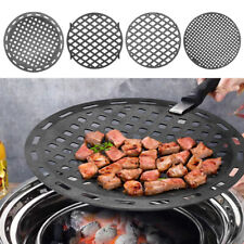 Cast Iron Grill Grate Mesh BBQ Cooking Grid Net Roast Grilling Fire Rack Round