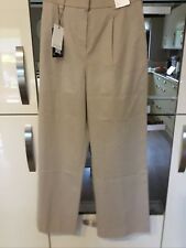 Women's M&S Autograph Wide Leg Trousers Size 8 Beige New with Tags