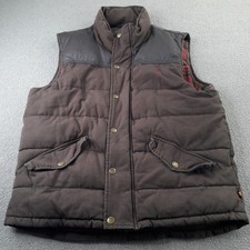 Joules Gilet Jacket Mens Large Brown Burbank Bodywarmer Vest Padded Tartan Lined