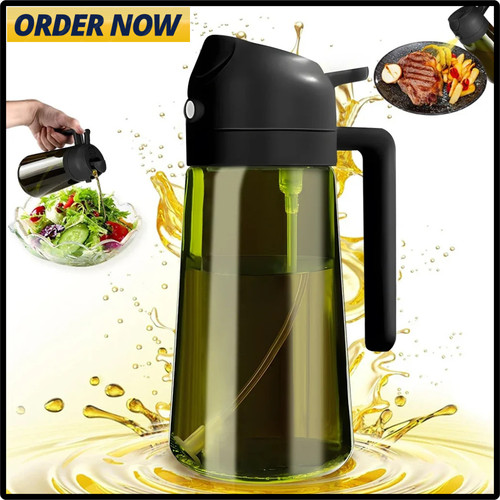 470ml dark glass oil - 470ml, sprayer