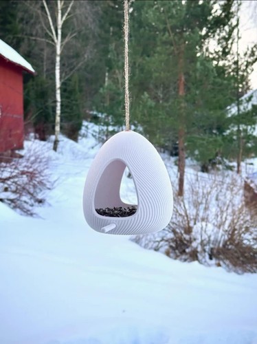 Modern hanging bird feeder - modern,