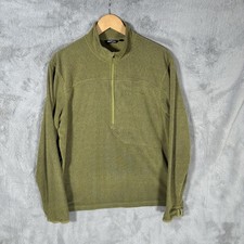 ROHAN Microgrid Stowaway Jacket Mens Medium Green Fleece Hiking Walking