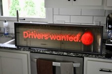 VOLKSWAGEN VW Lighted Dealership Sign "DRIVERS WANTED"  : 38x11x4"