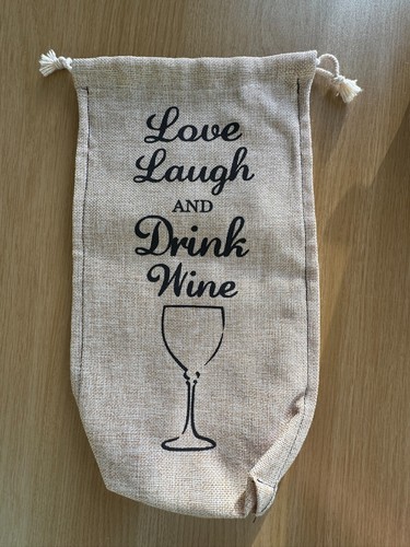 Hessian bottle gift bag - bag,