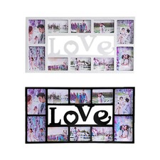 Family Love 10 Multi Aperture Photo Picture Frame Holds 6''X4''   5''X7'' Photos