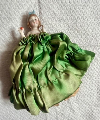 Antique porcelain half doll - porcelain,