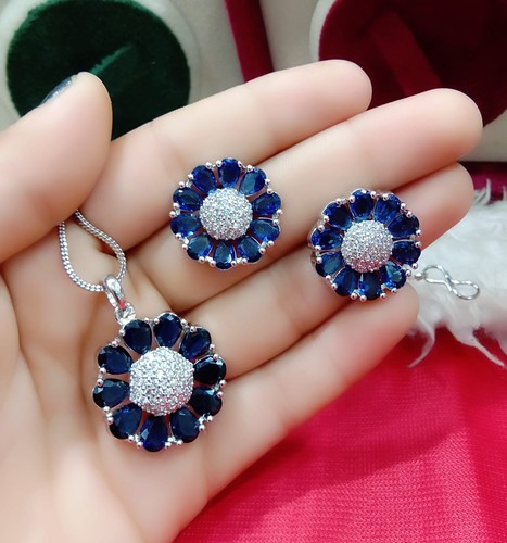 Flower design blue stone - design,