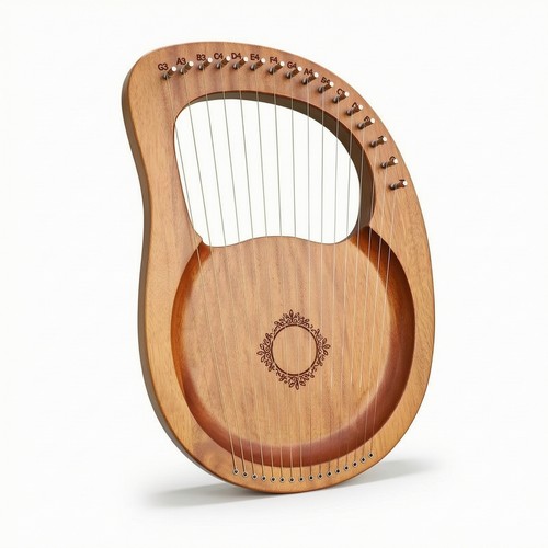 String lyre harp wooden - lyre,