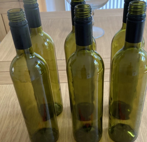 Empty wine glass bottles - empty,
