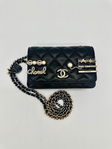Chanel black lambskin coco - chanel,