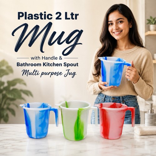 Plastic ltr mug with - plastic,