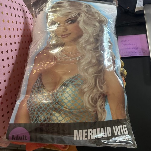 Adult blonde mermaid wig - adult, long