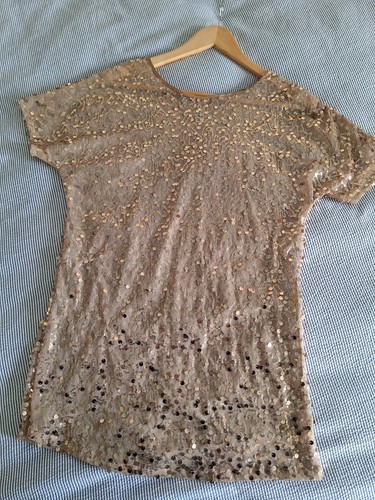 Ladies rat boa gold sequin - rat,