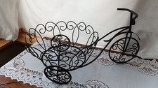 Black Metal Bicycle Planter