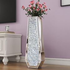 Stunning Luxury Floor Vase Crushed Diamond Mirrored Vase for Flower Centerpieces