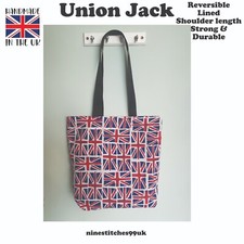 Union Jack Tote Bag Reversable