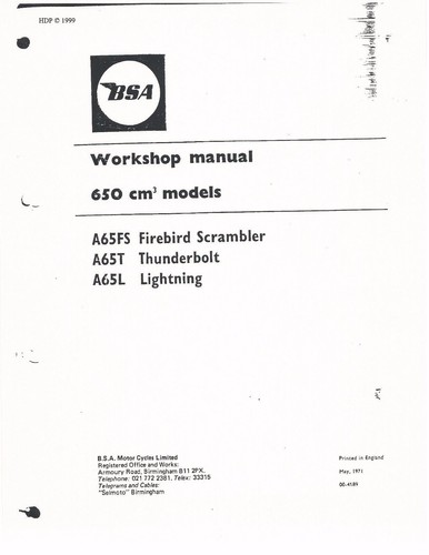 Bsa workshop manual - bsa,