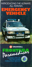 Vauxhall Frontera Paramedicar 1993 UK Market Foldout Sales Brochure 2.4i & 2.3TD