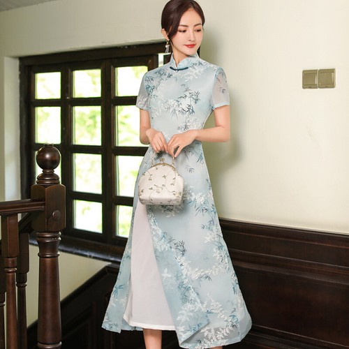 Ladies blue floral bamboo - ladies,