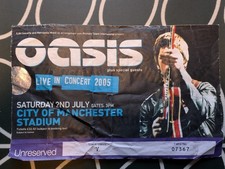 Oasis Concert Ticket Stub City