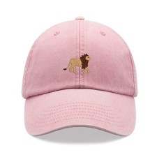 Lion Baseball Cap Vintage Washed Unisex Dad Hat Safari Cute Cat Animal Jungle
