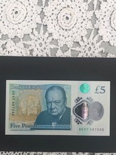BANK OF ENGLAND £5 AK47 RARE