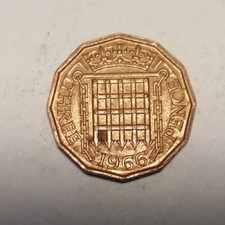 1966 Three Pence Coin