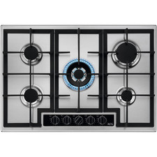AEG 6000 Series 75cm 5 Burner Gas Hob - Stainless Steel HGB75420YM