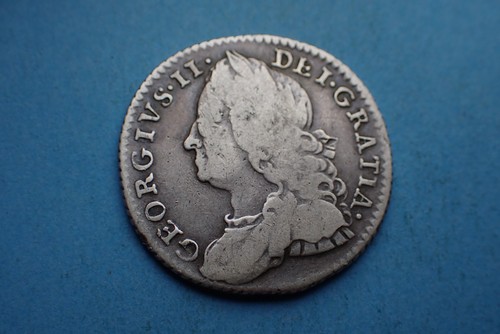 1758 george sixpence - sixpence,, as