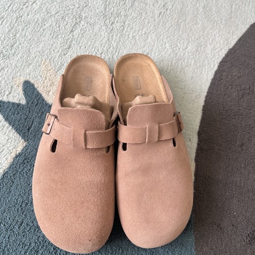 Birkenstock boston taupe suede - birkenstock,