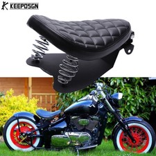 For Suzuki Intruder 1500 800 700 Bobber PU Motorcycle Solo Seat w/ Springs Base