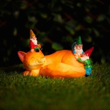 Solar Sleeping Fox Ornament