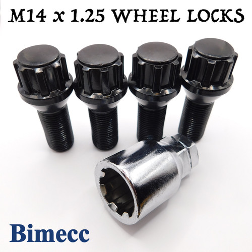 Locking wheel bolts m14x1 - locking, m14x1.25